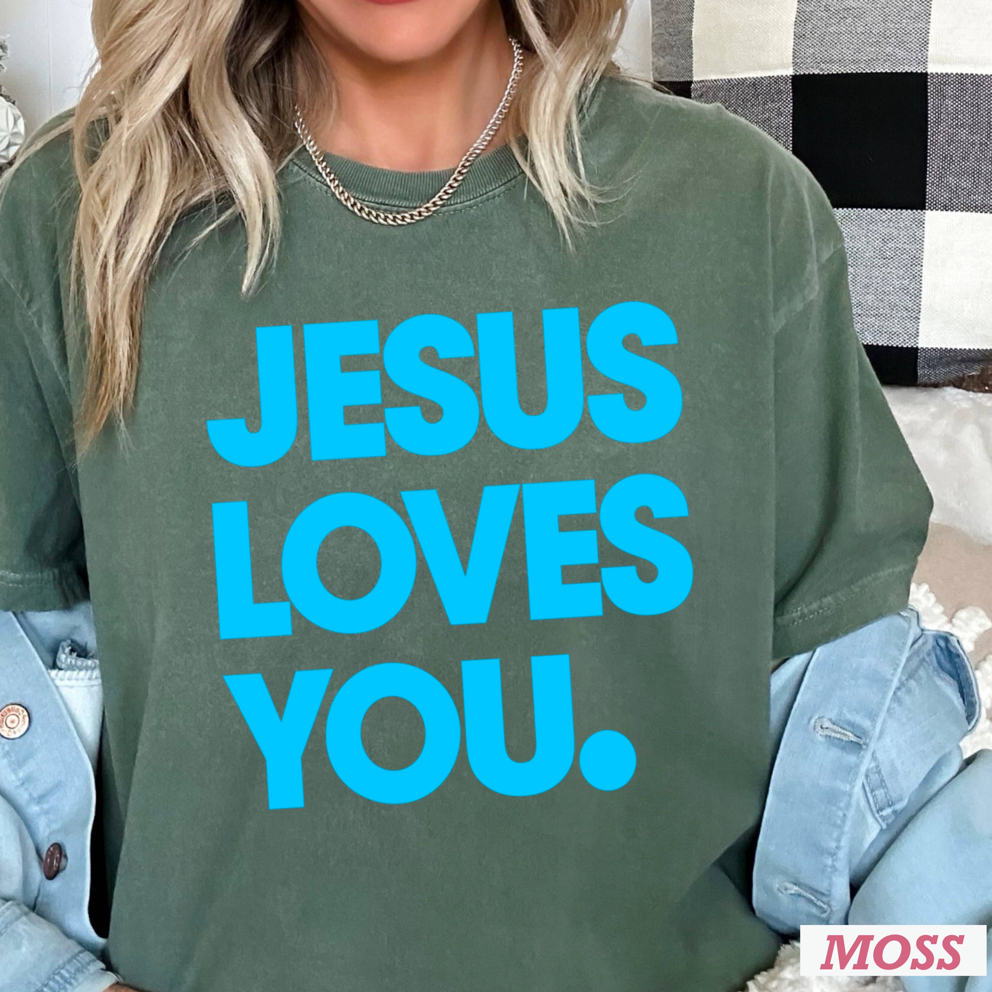 Shoppe SHC - Wholesale Screen Printed T-Shirt - Women's - Jesus Loves You Christian T-Shirt | Comfort Colors17