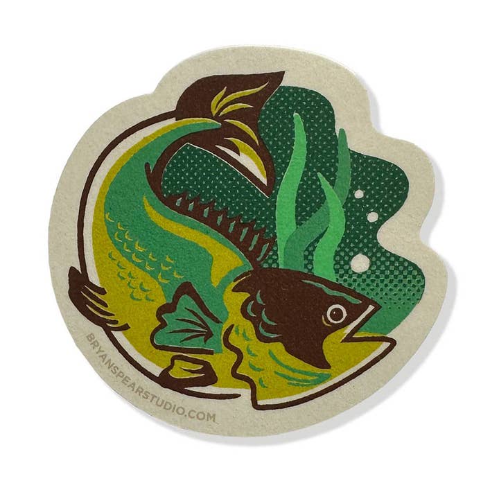 Guadalupe Bass Sticker for wholesale by Bryan Spear Studio