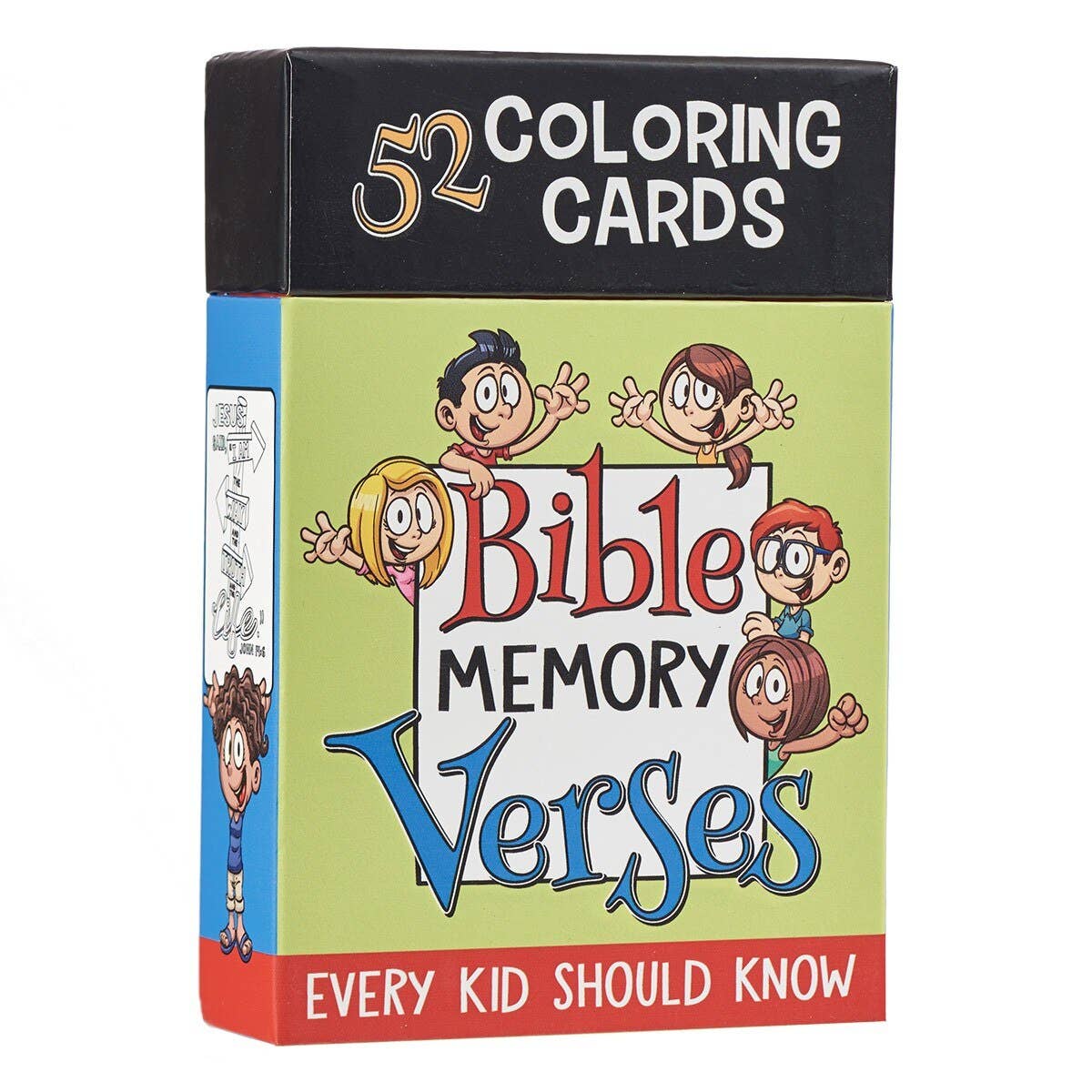 Christian Art Gifts - Vente Livre de coloriage et d'activités pour enfants et bébés - Cartes à colorier en boîte de 52 versets pour enfants2