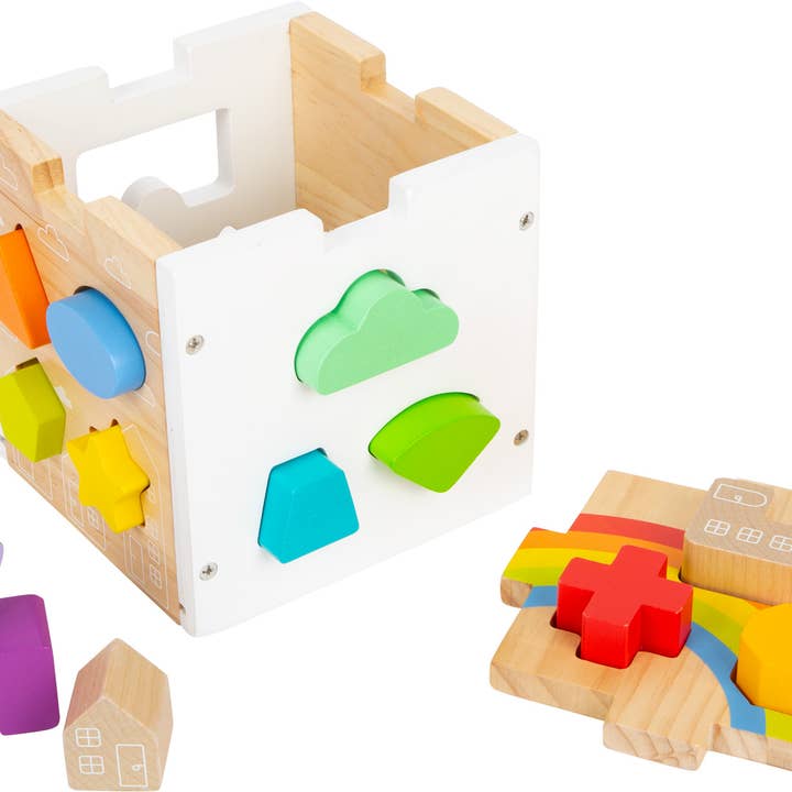 small foot - Wholesale Wood Toy - Kids - Shape-Fitting Cube Rainbow1