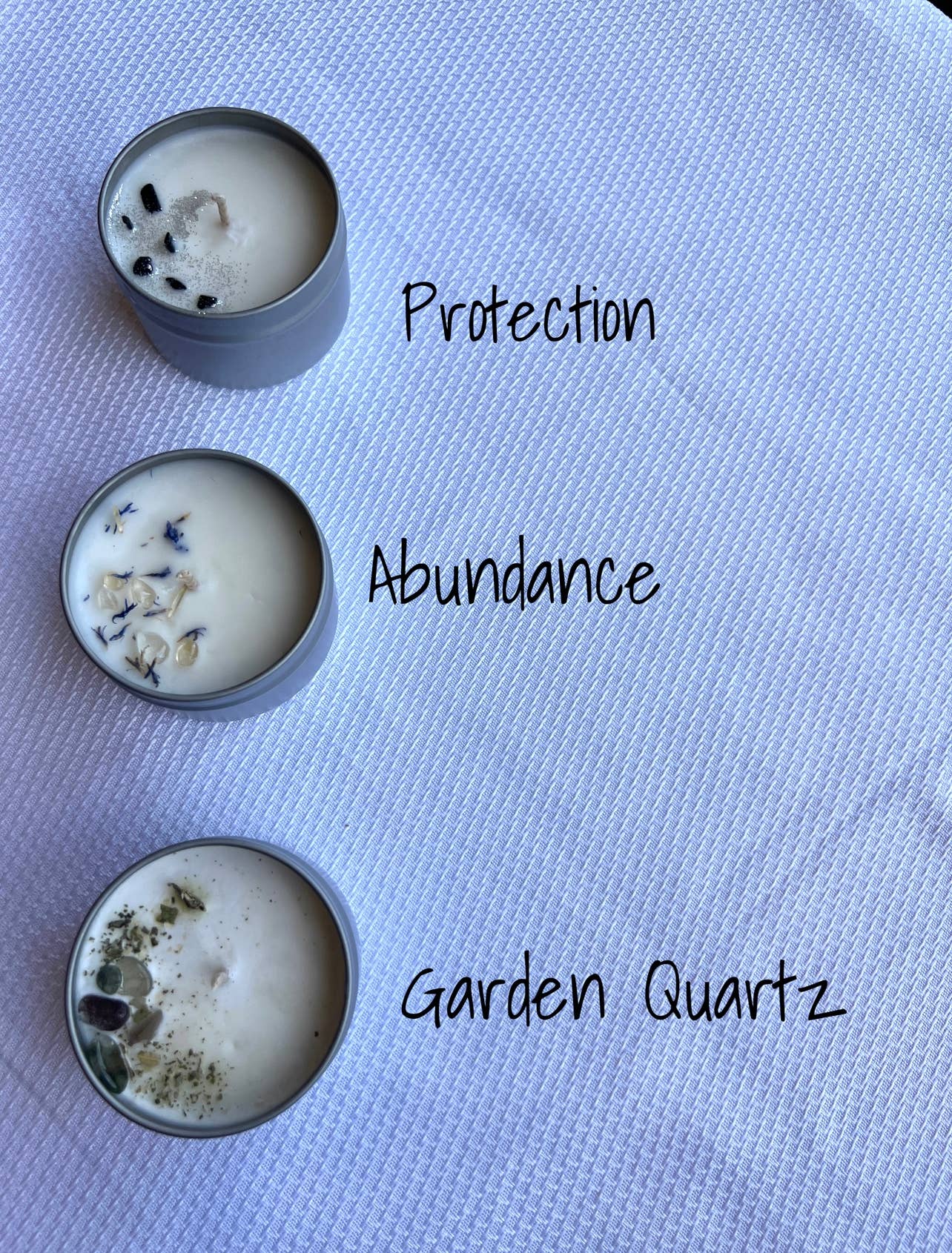 Sapphire & Sage - Wholesale Travel Candles - Unlabeled Crystal Candle Tins- Private Label Candle0