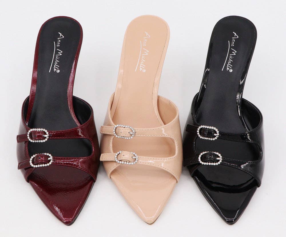 Mars Sky Shoes Wholesale - Vente Sandales – femme - Anne Michelle BERMUDA-16 Sandales à talon aiguille pour femmes à bout pointu avec bride à boucle - Pack de 12 paires - 16,75/paire2