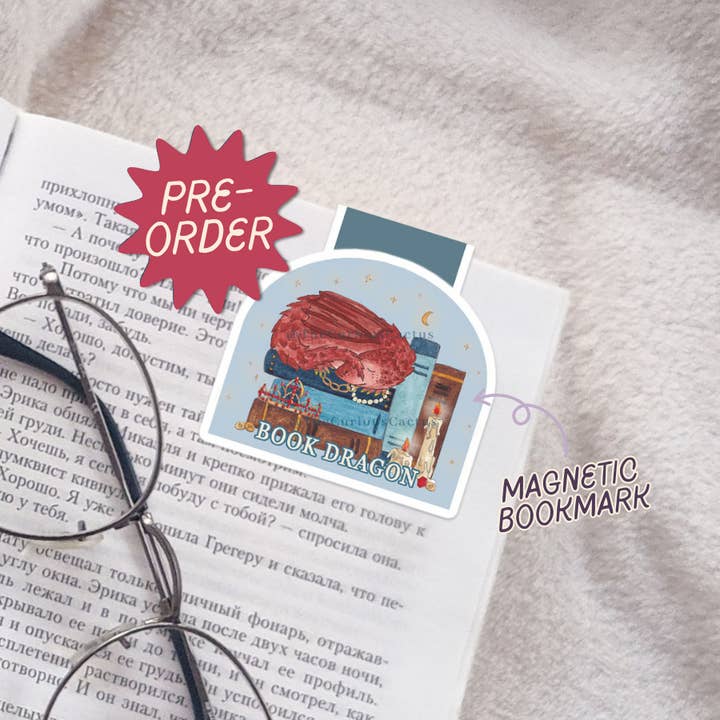 Book Dragon Magnetische boekenlegger voor wholesale door The Curious Cactus