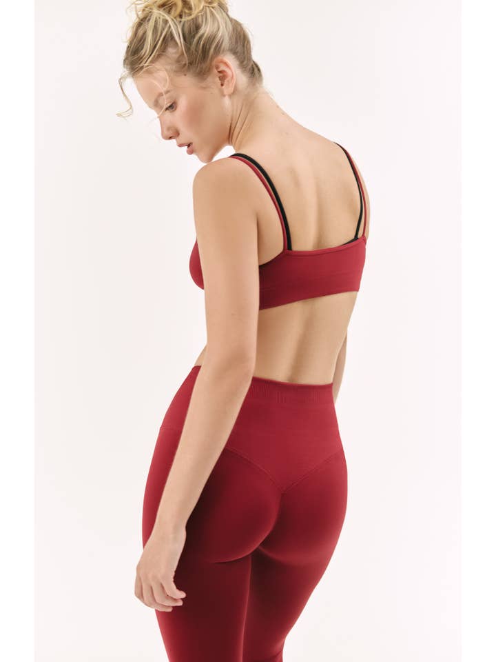 SIAWEAR - Wholesale Fashion Leggings - Women's - Push Up Leggings 200 den. ROYAL RUBY Yoga Pilates 🇮🇹4