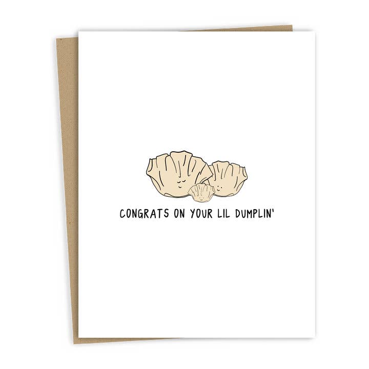 Congrats On You Lil Dumplin' | Baby Shower Card for wholesale by rockdoodles
