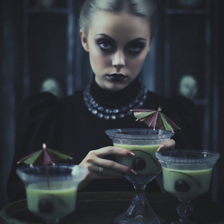 Lively Ghosts - Wholesale Cocktail Shaker - Haunted Spirits 'Beetle Juice' | Spooky Cocktail Umbrellas [5