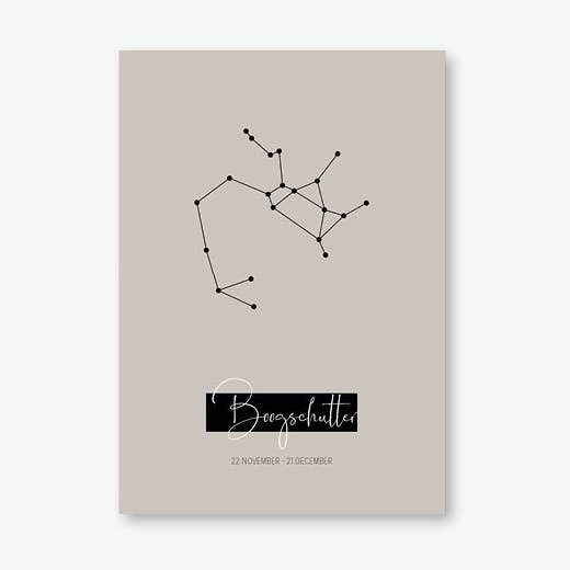Sagittarius constellation poster - Natural for wholesale by MOODZ design