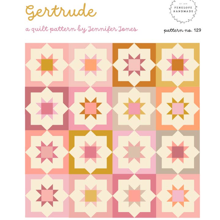 Penelope Handmade - Wholesale Craft Sewing Kit - Gertrude Quilt Pattern | Paper Pattern