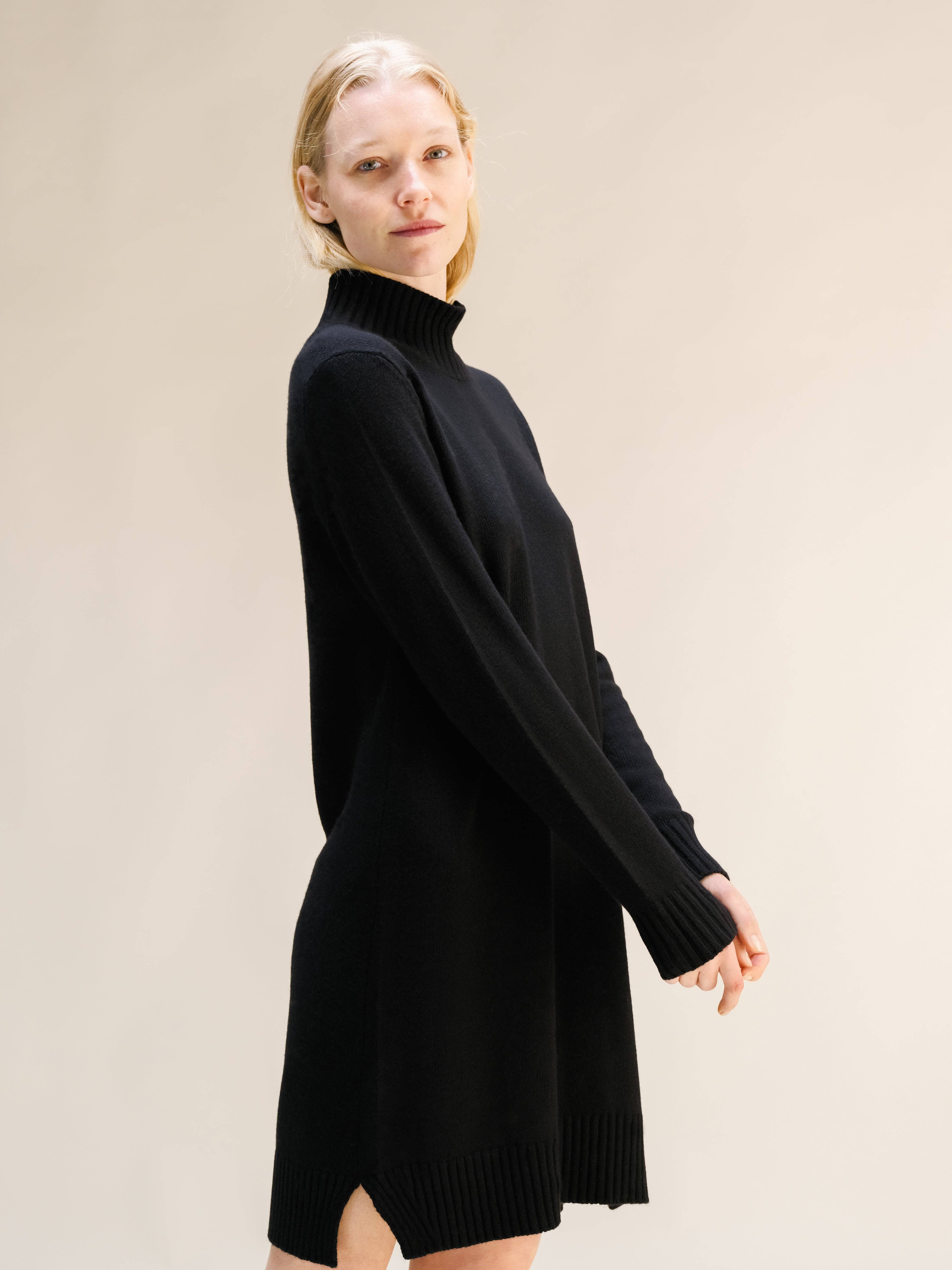 Lèmme - Wholesale Dress - Women's - Cashmere Mix High Neck Midi Dress20