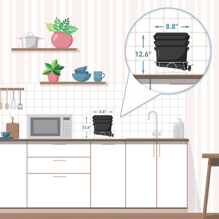 Arcadia Garden Products - Wholesale Garden Tool - Mya Compost Bin - Tan4