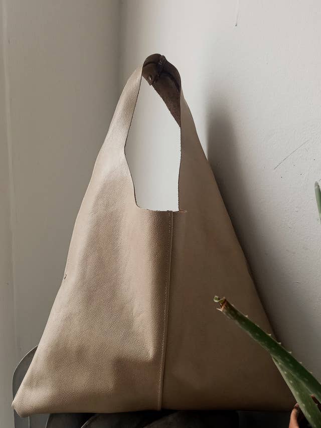 Minimalist Leather Hobo for wholesale by NKHenry