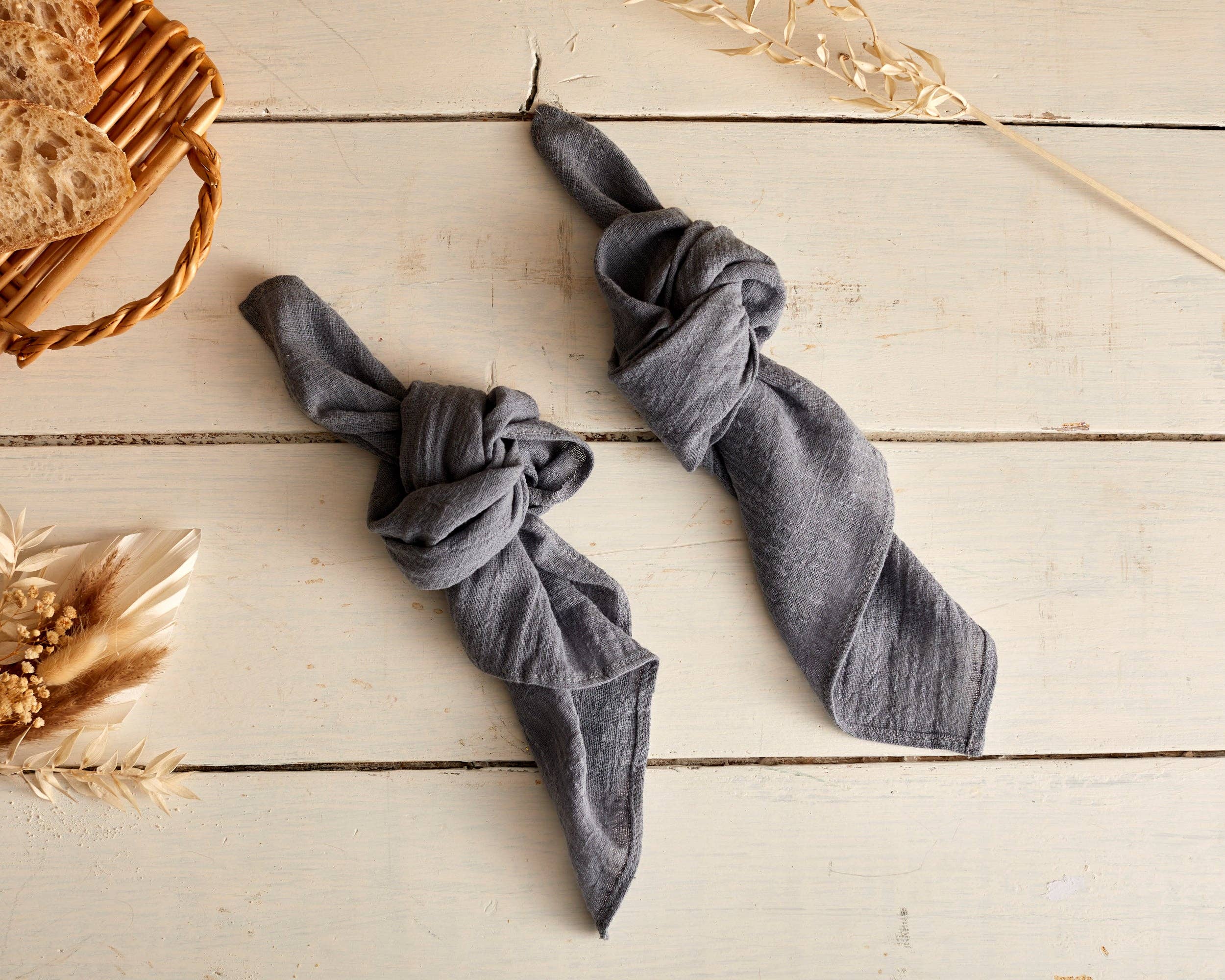 What a Host Home – wholesale Dinner & cloth napkin – Ave Blue Cotton Gauze Table Napkin Set of 40