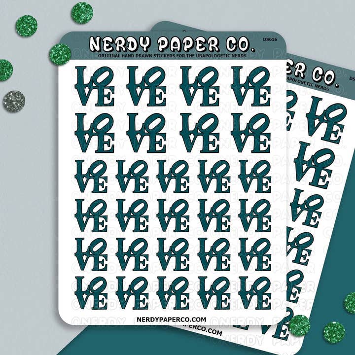 Fly, Eagles Fly - Folha de amostra de autocolantes desenhada à mão - DS617 por atacado de NERDY PAPER CO.