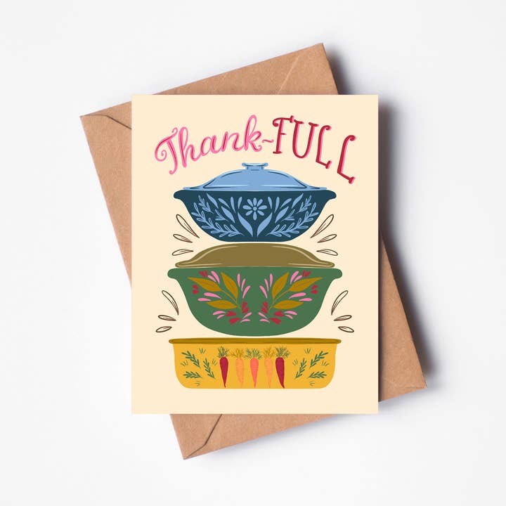 DorothyDear - Wholesale Thanksgiving Card - Thank-Full Thanksgiving A2 Greeting Card