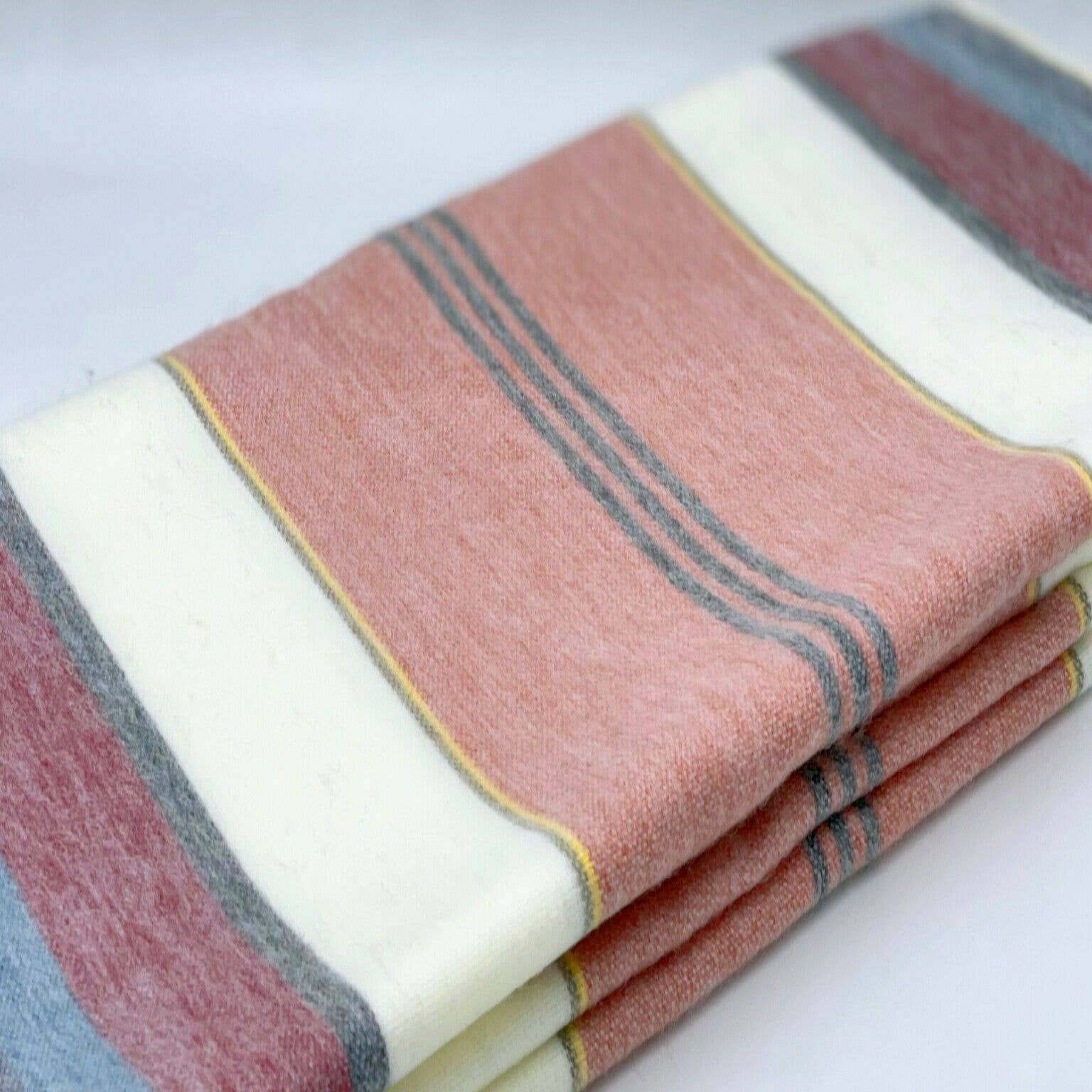 ECUALAMA - Wholesale Throw Blanket - Soft & Warm Baby Alpaca Wool Throw Blanket / Sofa Cover - Queen 95" x 63" - multi colored stripes pattern3