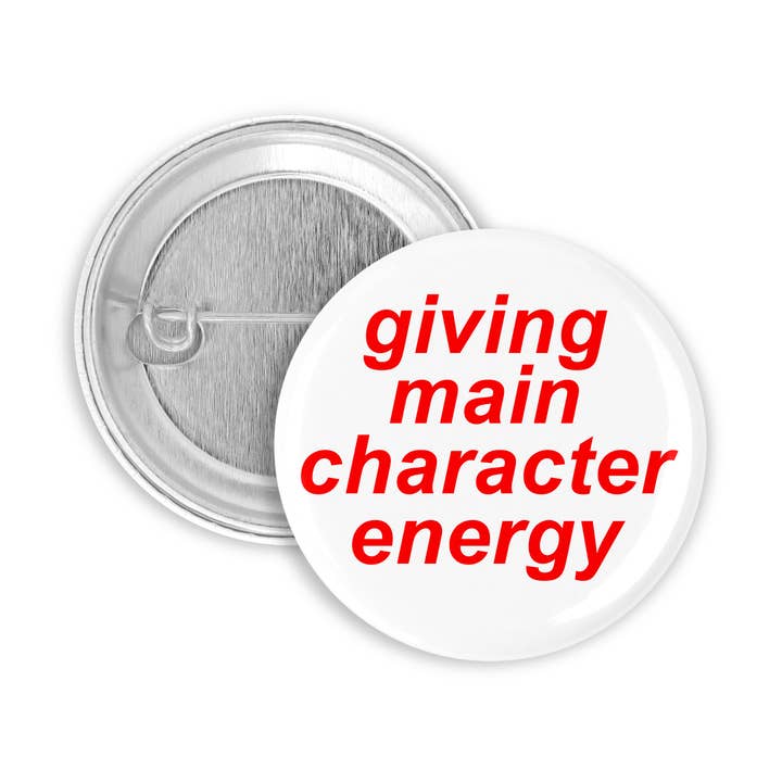 Badge / épingle "Énergie de personnage principal" pour la vente par Prickly Cactus Collage