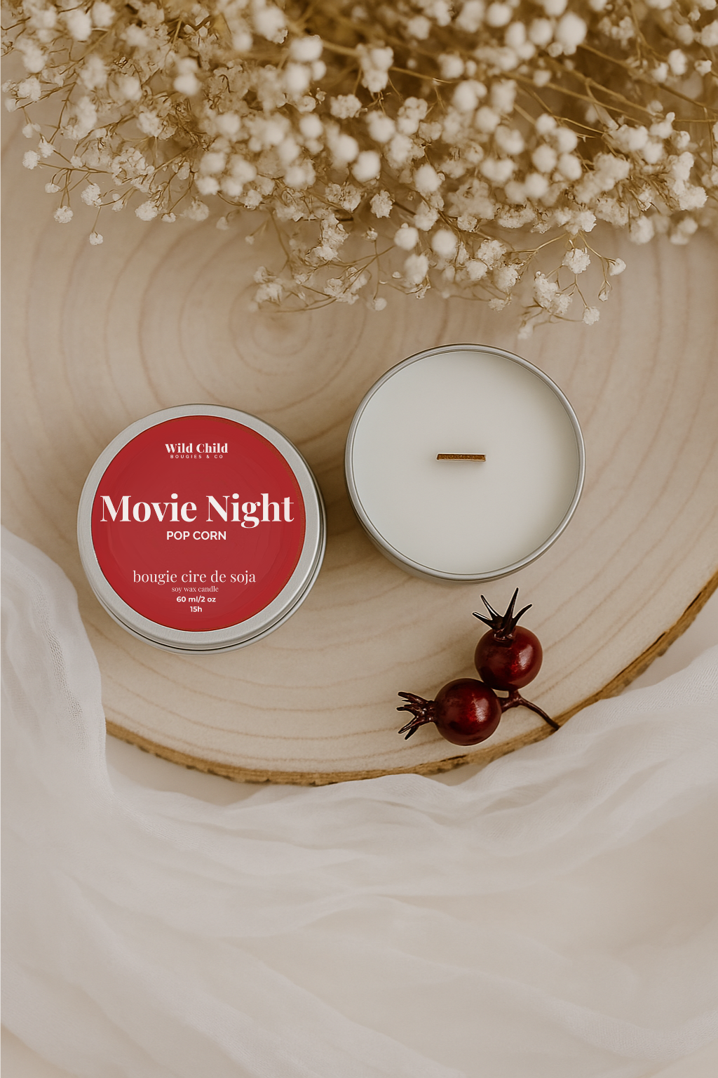 WILD CHILD Bougies & Co - Wholesale Jar/Filled Candle - Mini POPCORN candle0