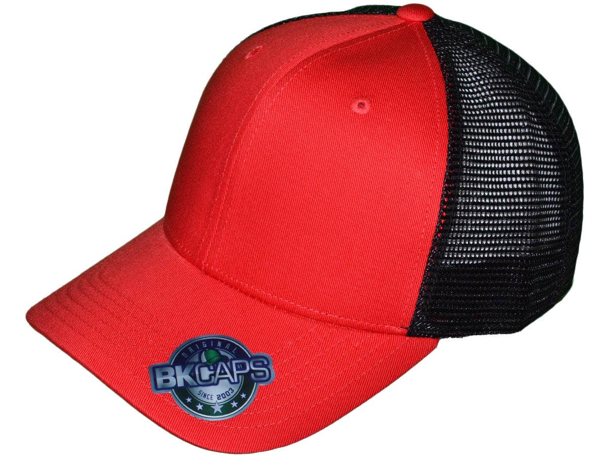 Buck Wholesale – Großhandel Trucker-Cap – Unisex – Blank Trucker-Hüte, Baumwolle mit 6 Paneelen, mittelgroßes Profil, zweifarbig9