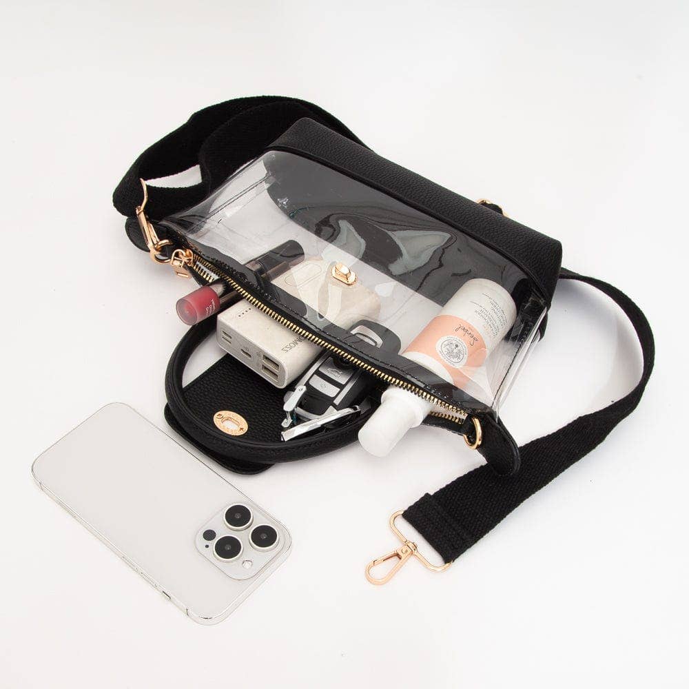 MiMi Wholesale - Vente Sacoche – femme - TG10701 Stella Mini Sac à Main/Bandoulière Transparent11