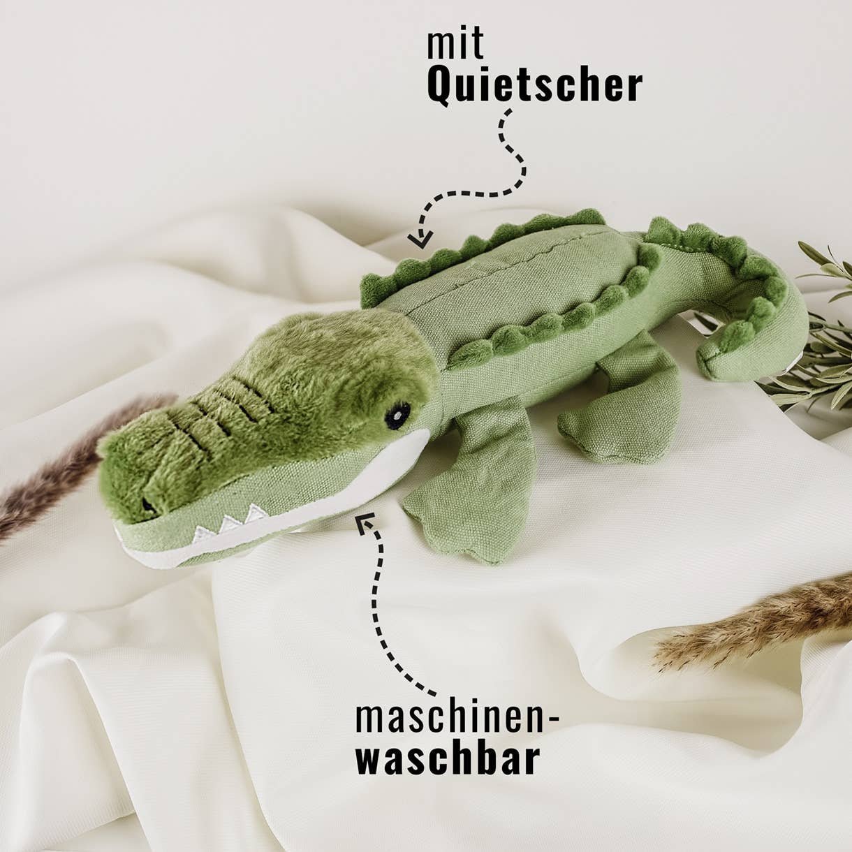 ne&no - Vendita all'ingrosso Peluche - Cani - Gioco resistente per cani ne&no® con fischietto - Coccodrillo Kris7