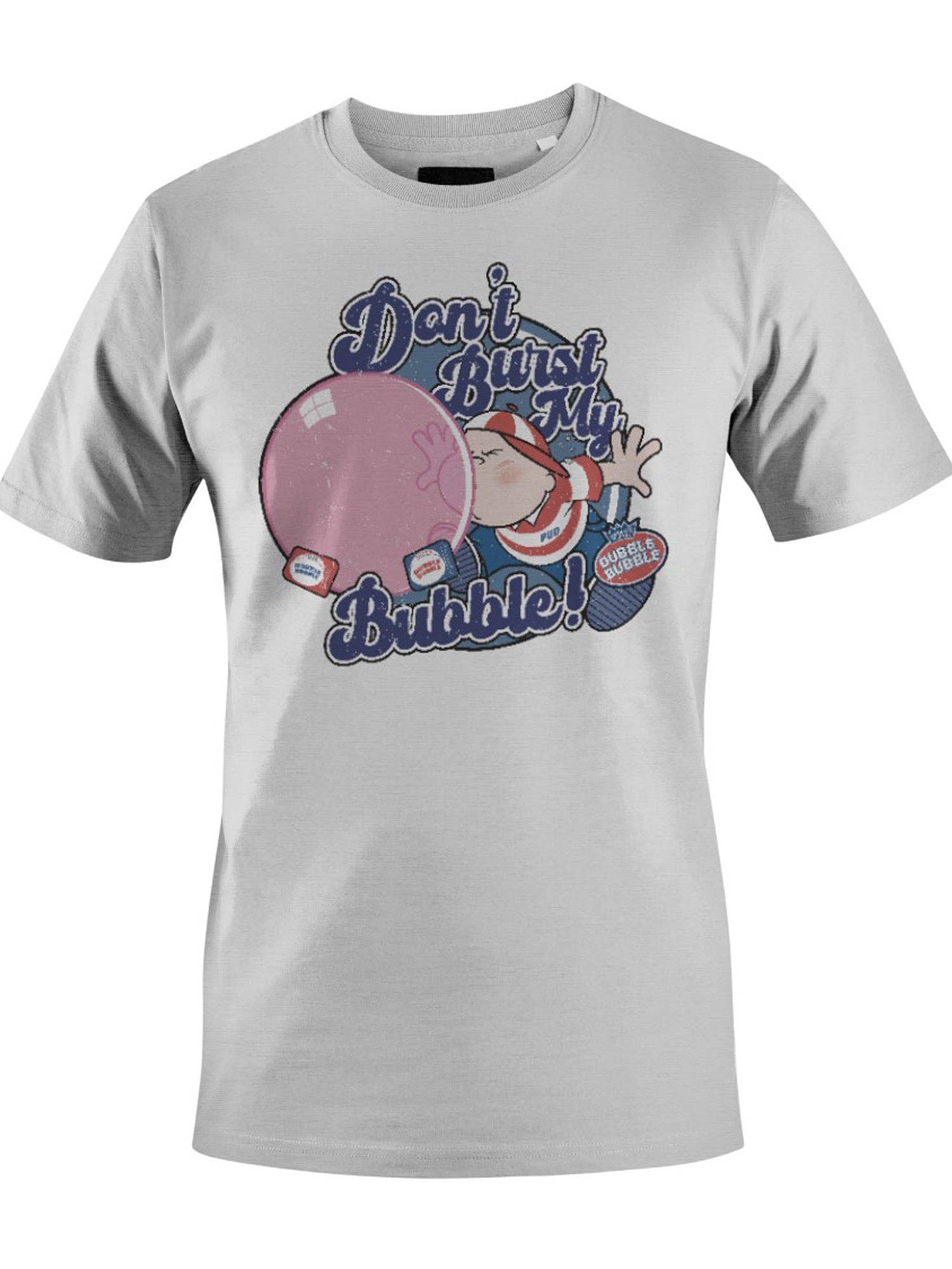 Snack Tees - Wholesale Screen Printed T-Shirt - Men's - Officially Licensed Dubble Bubble Don't Burst My Gum - Retro Design Men's T-shirt6