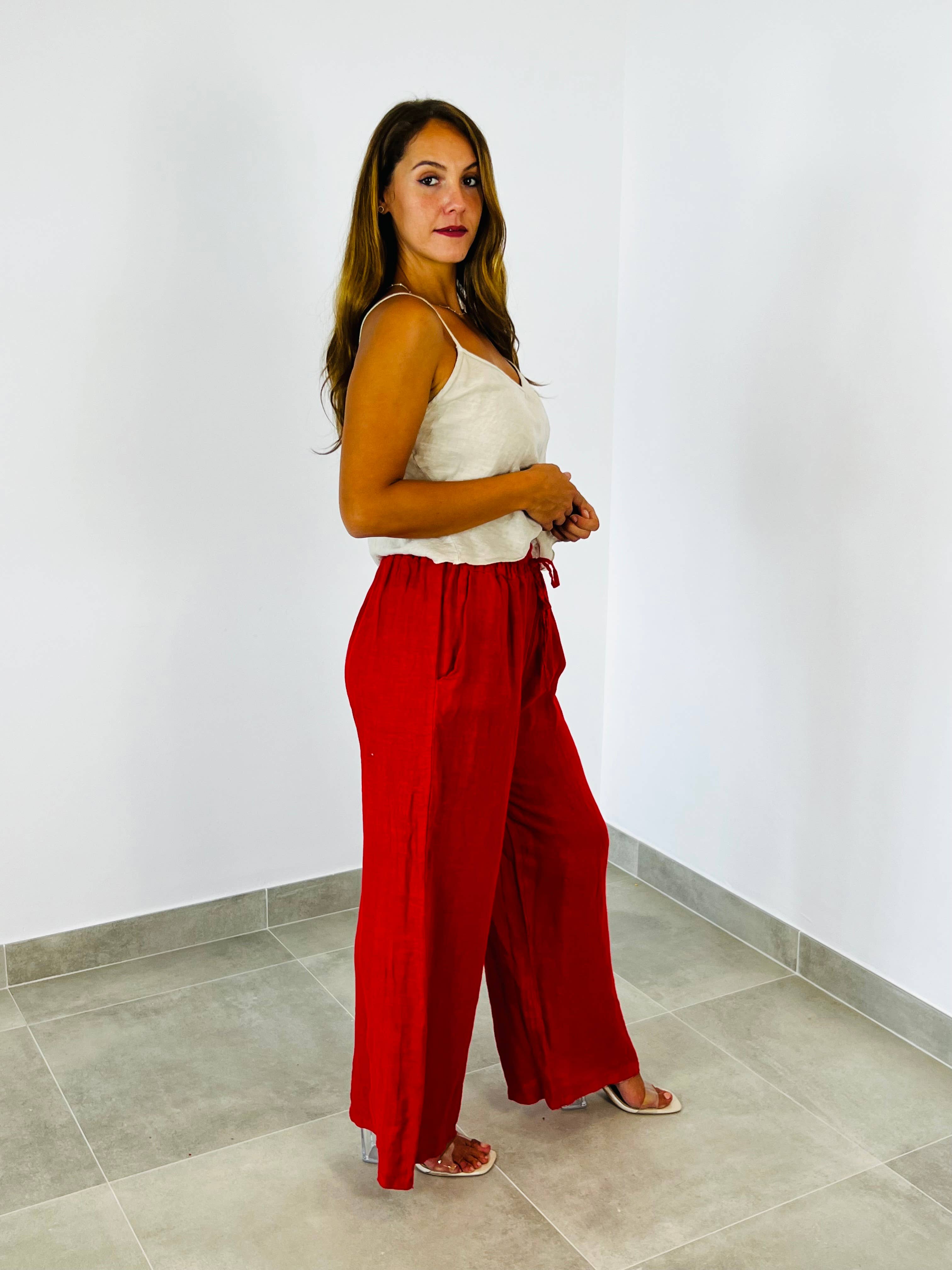 Linen & More - Wholesale Camisole - Dames - REF 22943 linnen tanktop met koordsluiting, 100% linnen14