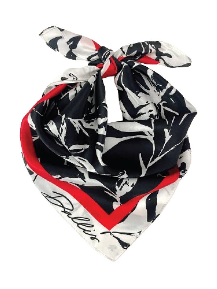 Red + Black Gameday Scarf for wholesale by Dallis Foshee Art & Design, LLC
