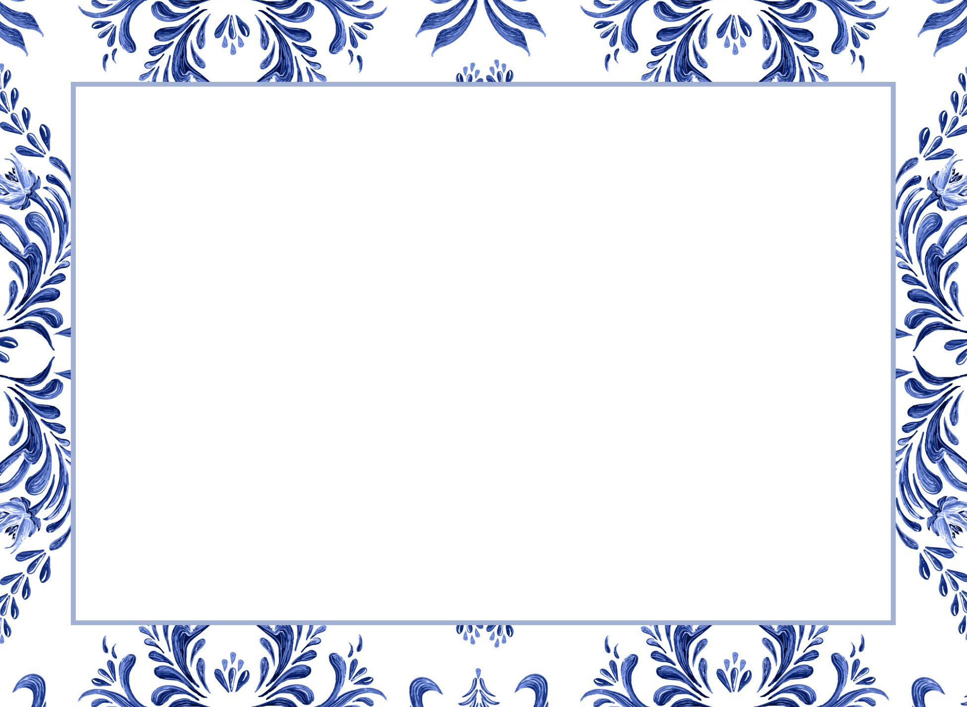 Duncan Sister Designs - Wholesale Stationery/Notecard Set - Blue and White Notecards – Set of 8, USA Made1