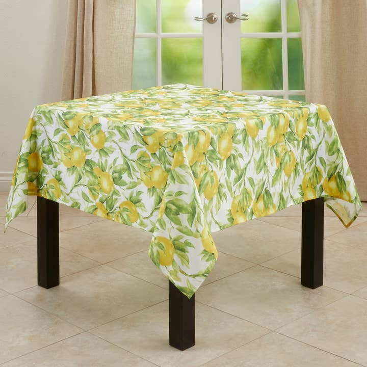 Multi Printed Lemon Tablecloth for wholesale on Faire4