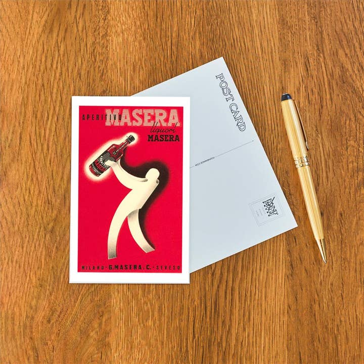 Found Image Press - Wholesale Postcard - Postcard FG-127 Advertisement for Masera Aperitif1