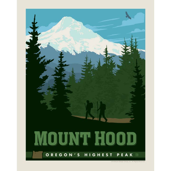 Impression Mont Hood, OR 8" x 10" pour la vente par Tourist Courts