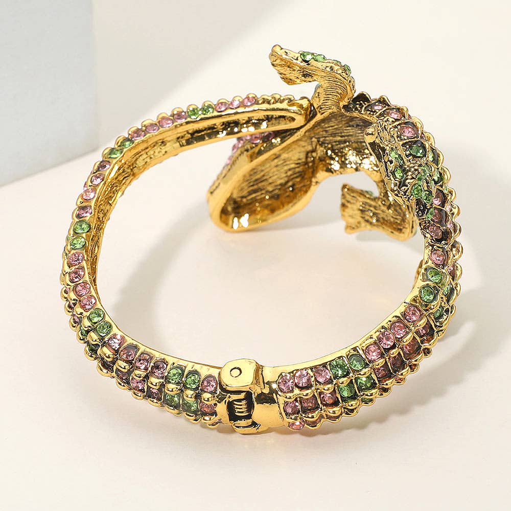 Sensibling Corp. - Wholesale Cuff Bracelet - Crystal Rhinestone Crocodile/Alligator Embellished Bracelet11