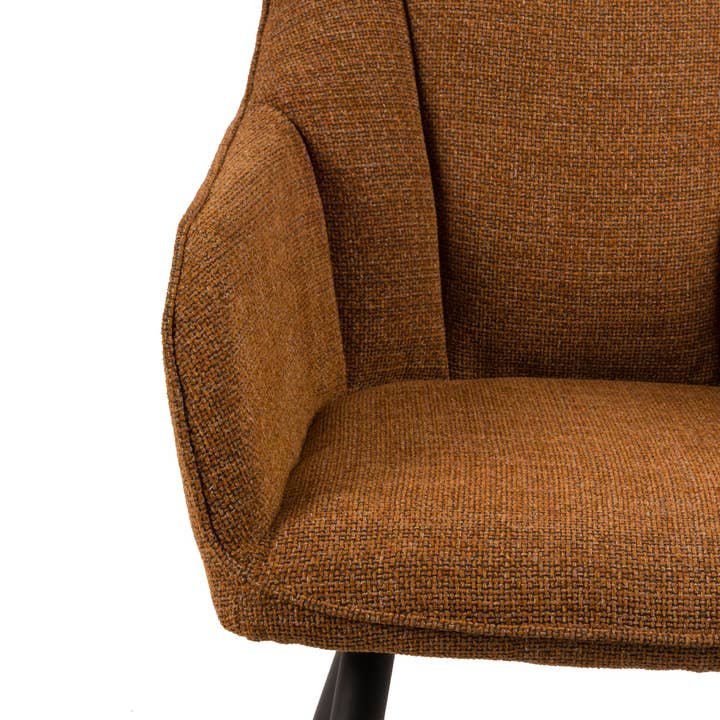 Usuals BV - Vente Chaises - Fauteuil Daisy avec tissage terracotta2