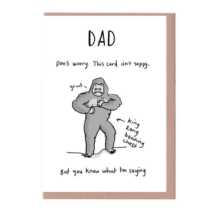 Dad Gorilla Card for wholesale by Sarah Ray