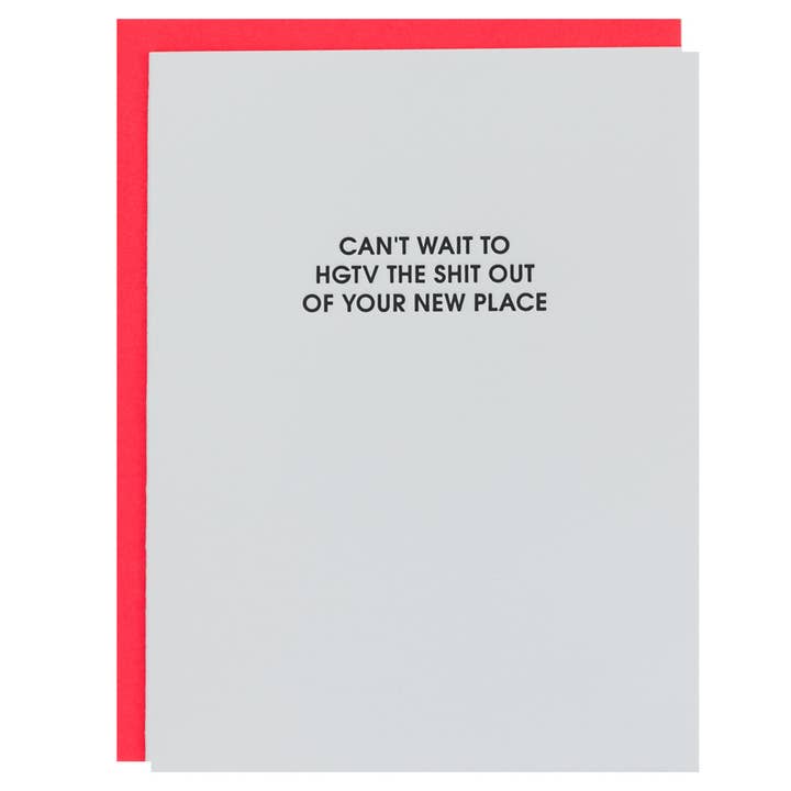 Can't Wait to HGTV Your New Place - Congrats | New Home Card for wholesale by Chez Gagné