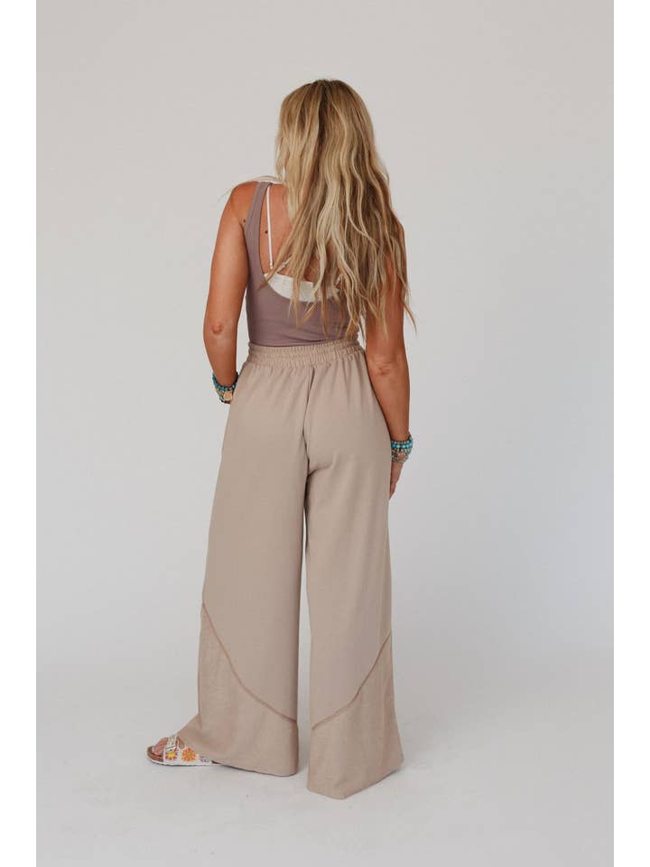 Three Bird Nest - Wholesale Pants - Women's - All Set Wide Leg Pants - Cuban Sand