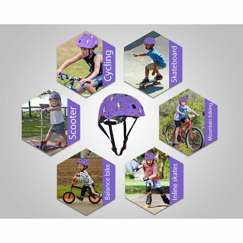 Kiddimoto - Vente Vélo et trottinette – enfant - Sparkle & Safety : casque licorne pour enfants6