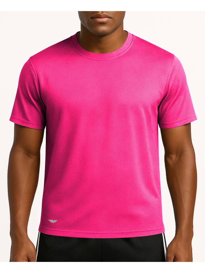 I-Wear Brands - Wholesale Athletic Top - Men's - 5 Pack Men's Crew Neck Dry Fit Mesh T-Shirts1