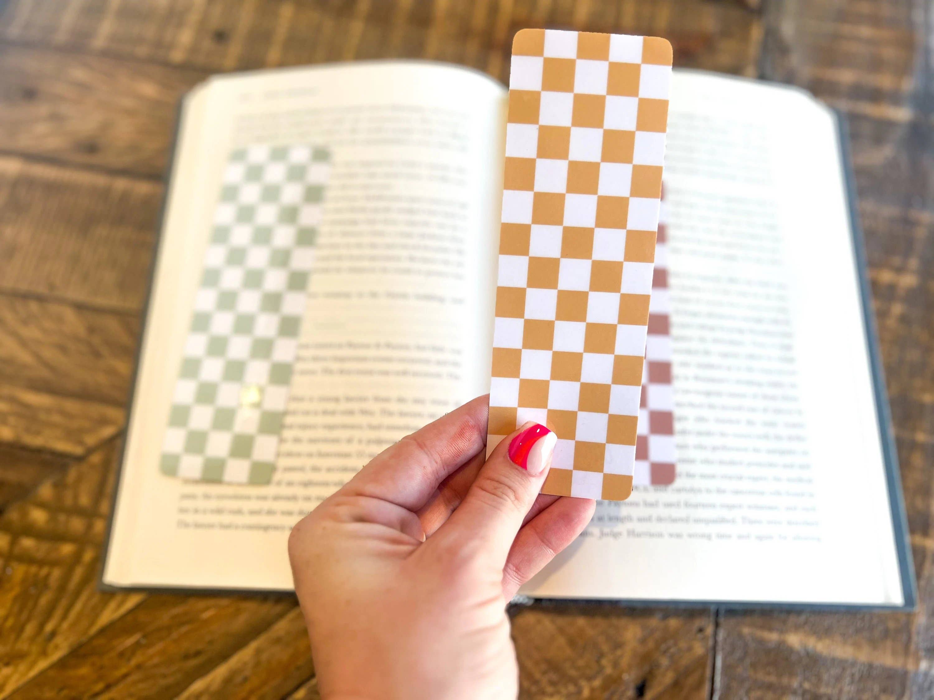 Little Turkey Shoppe - Wholesale Bookmark - Boho Checkered Bookmarks1