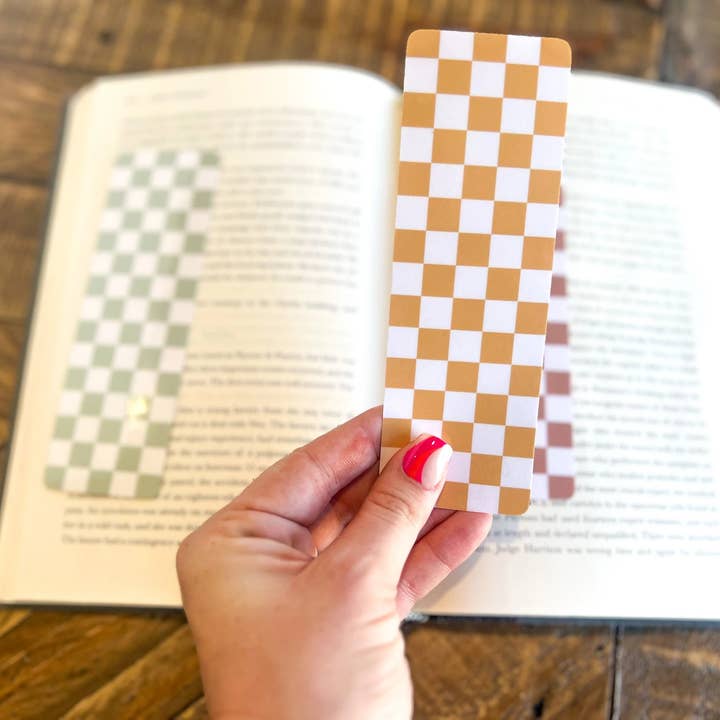 Little Turkey Shoppe - Wholesale Bookmark - Boho Checkered Bookmarks1