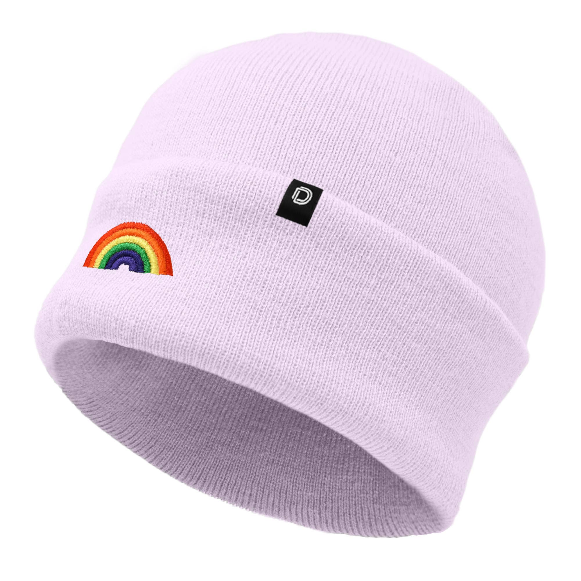 Dalix - Wholesale Beanie - Women's - Dalix Embroidered Rainbow Beanie Cap Cuffed Knit Hat Women23