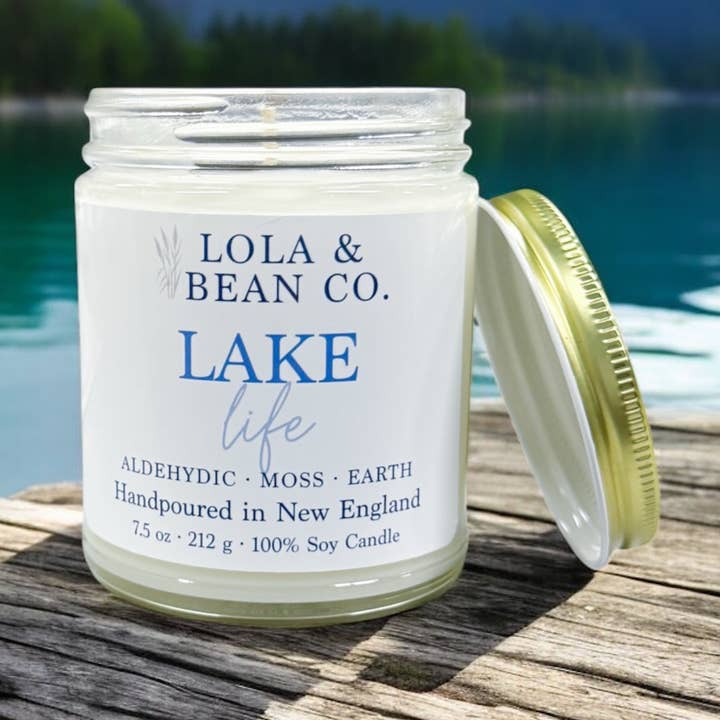 Lake Life – Nature-Inspired Soy Candle | Earth, Moss, Cedar for wholesale by Lola & Bean Co.