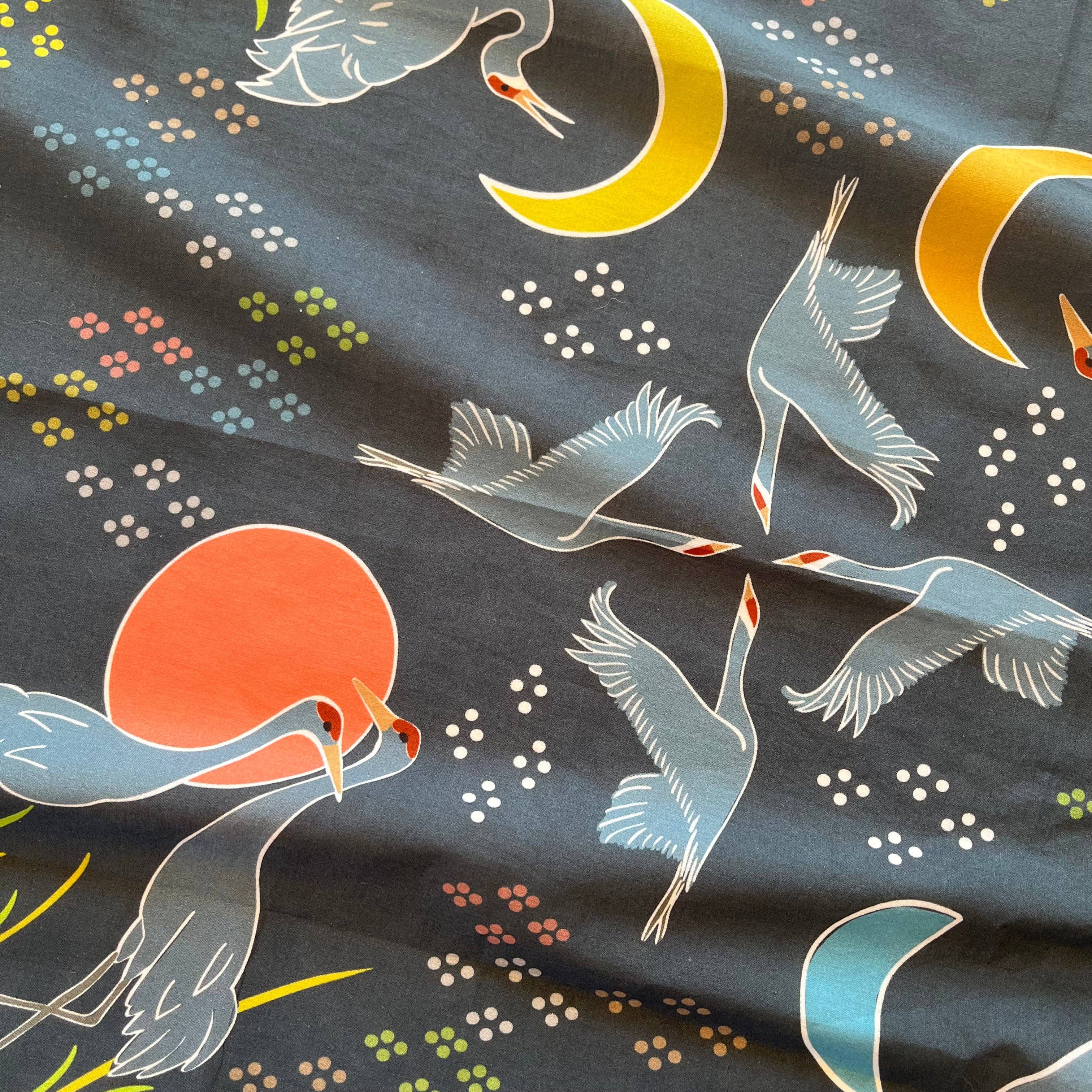 Jen Fox Studio - Wholesale Bandana - Women's - Sandhill Crane Bandana in Organic Cotton4