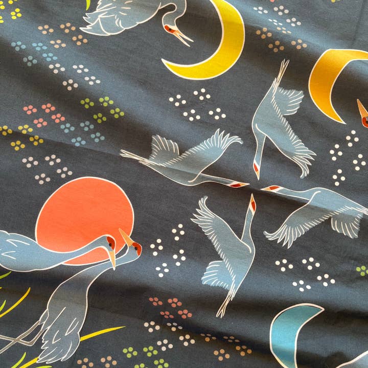 Jen Fox Studio - Wholesale Bandana - Women's - Sandhill Crane Bandana in Organic Cotton4
