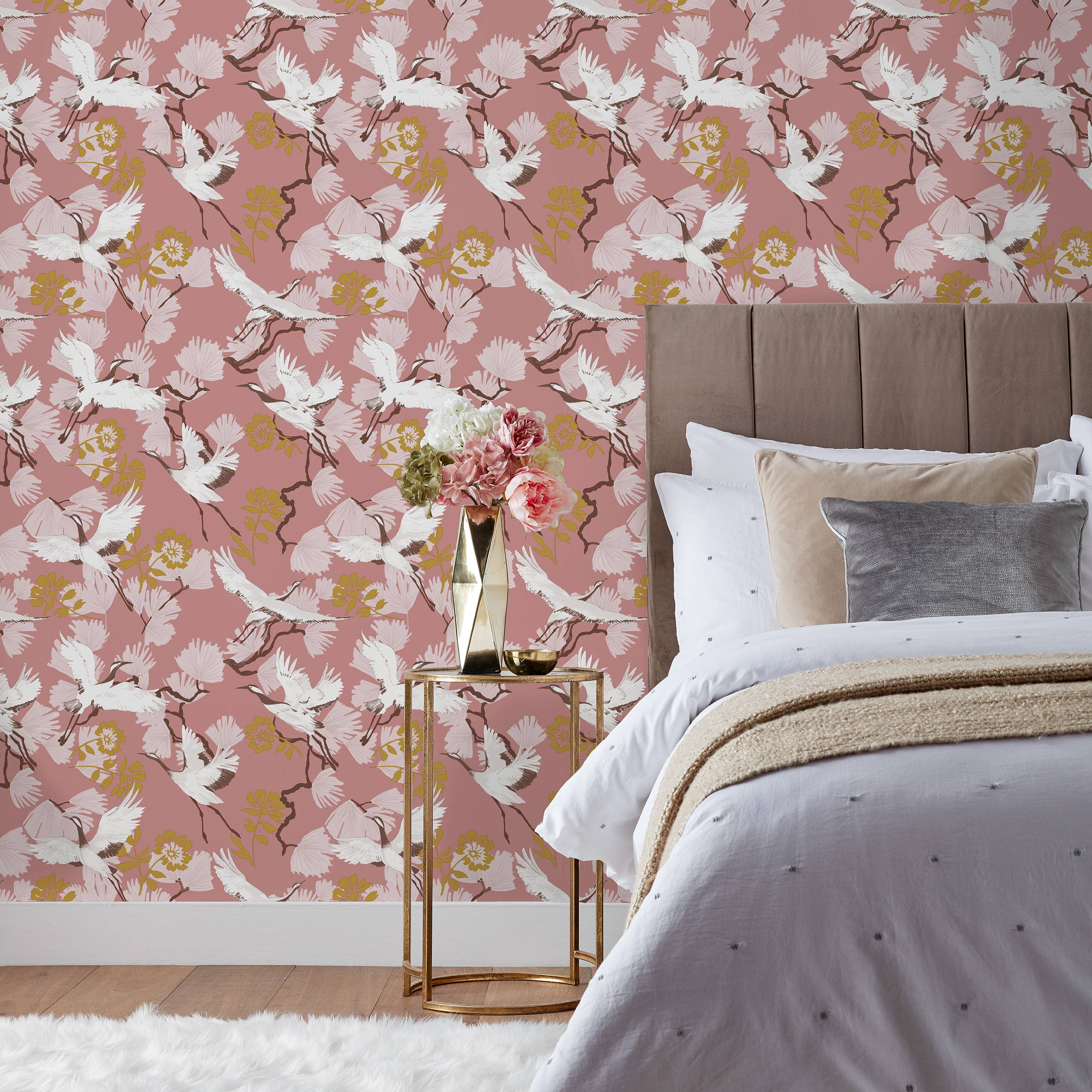 Demoiselle Wallpaper Blush for wholesale on Faire1