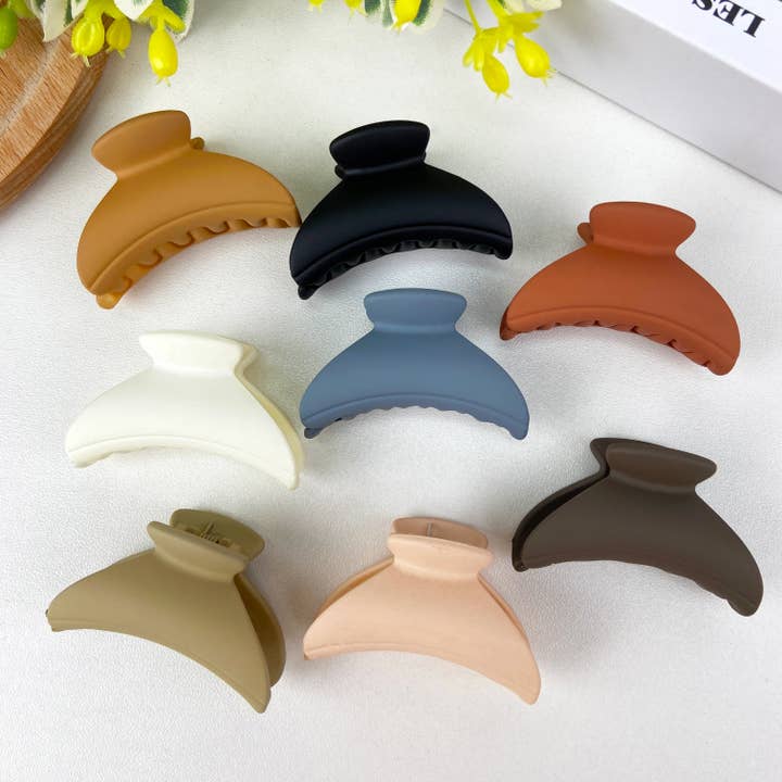 Frosted Simple Moon Small Hair Clip for wholesale by SoapElenGlen