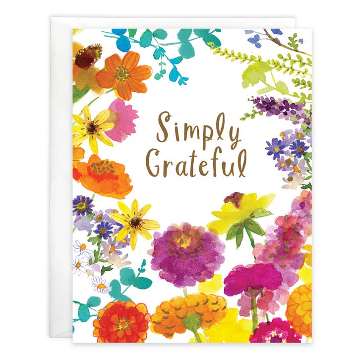 GINA B DESIGNS - Wholesale Thank You Card - Thank You Greeting Card - Bright Mums