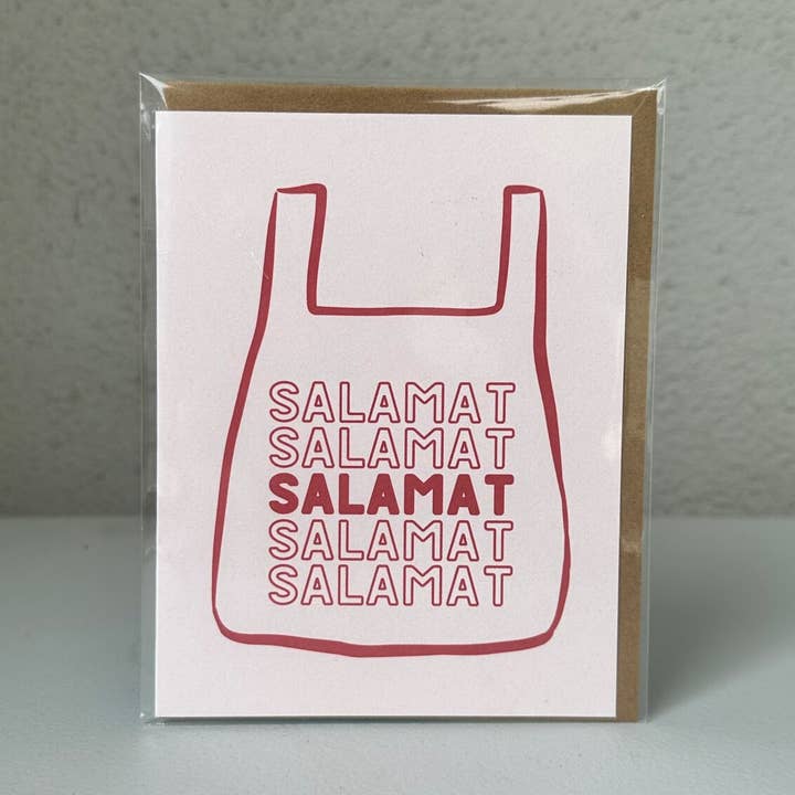 Salamat Filipino Thank you Card for wholesale by Maarte by Jan
