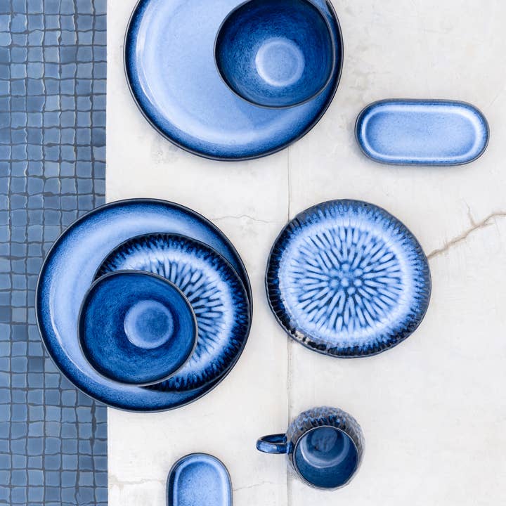 Egg Back Home - Wholesale Dinner Plate - Wonder Blue Pasta Plate 24cm