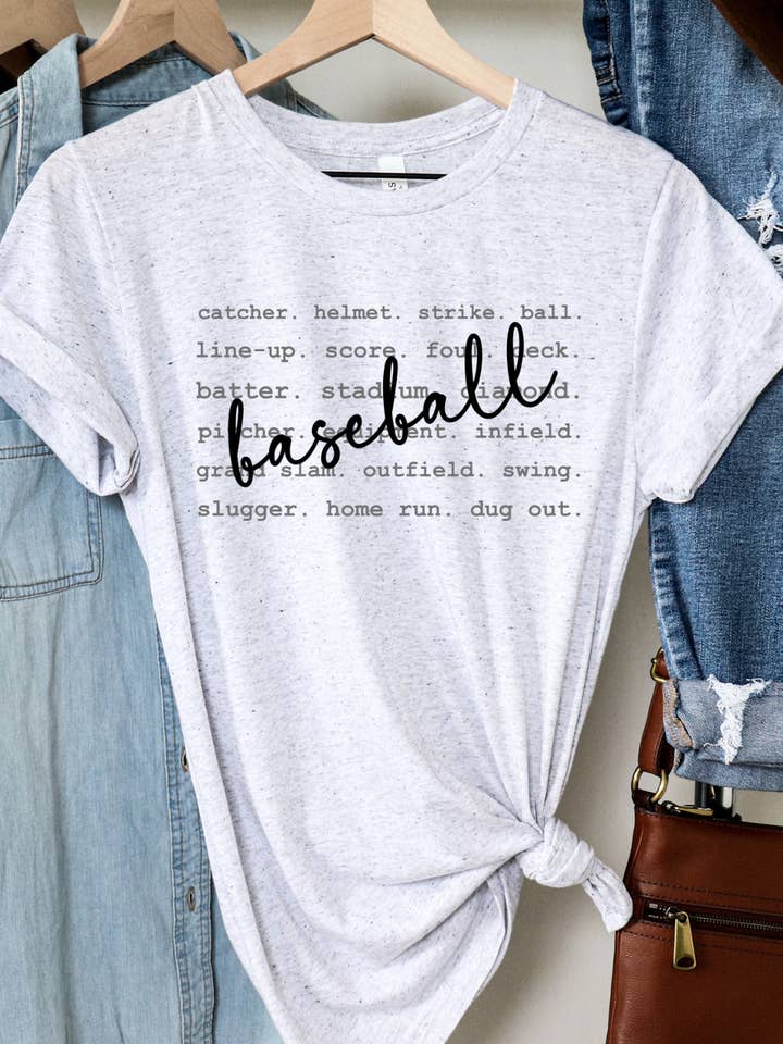Uncommon Label - Wholesale Screen printed t-shirt – Women′s - Baseball Lineup Adult Tee0